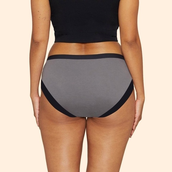 Thinx Cotton Modal Briefs Super Absorbency 1X in Slate Grey - Picture 3 of 9